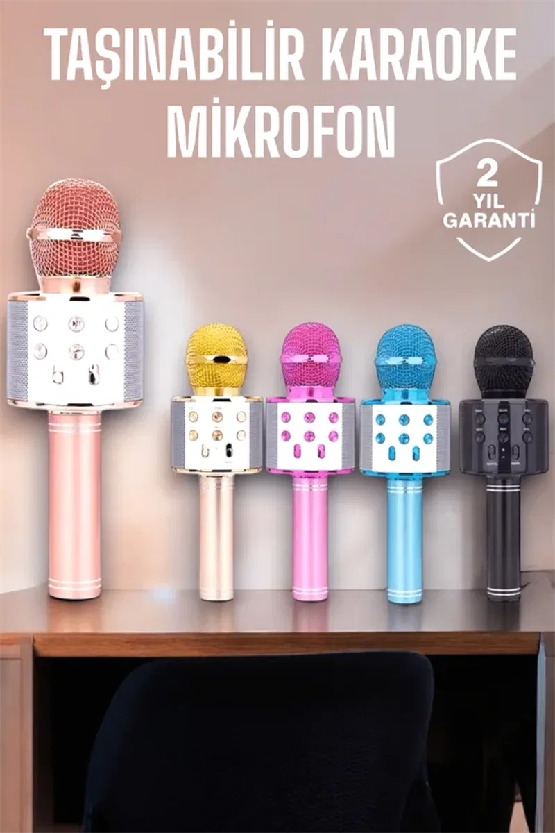 Taşınabilir Bluetooth Karaoke Mikrofon: Hafıza Kart Girişli, Etkileyici Performans görsel 2