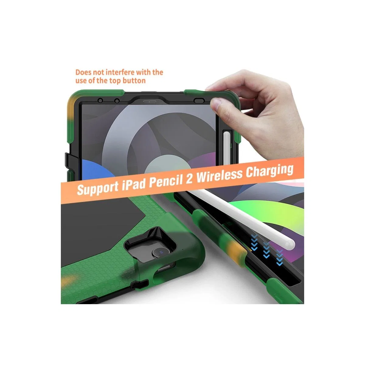 Apple İpad Pro 11 (2020) Kılıf Griffin Tablet Kapak - Kamuflaj görsel 7