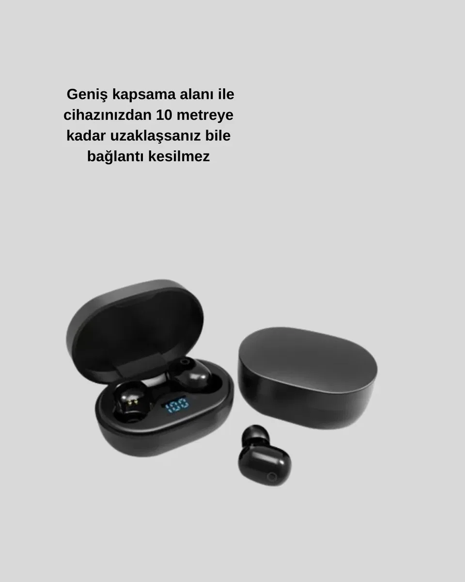 Bluetooth 5. 0 Kulaklık – LED Ekranlı Şarj Kutusu Yeni Nesil görsel 3