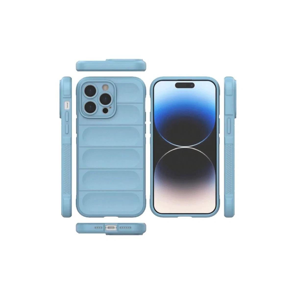 Apple İphone 15 Pro Max Kılıf Optimum Silikon - Sky Blue görsel 2
