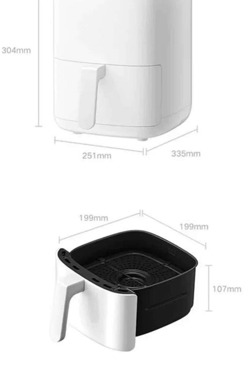 Hava Fritözü 4L Airfryer Pratik Uzun Ömürlü Yağsız Pişirme Taşınabilir görsel 4