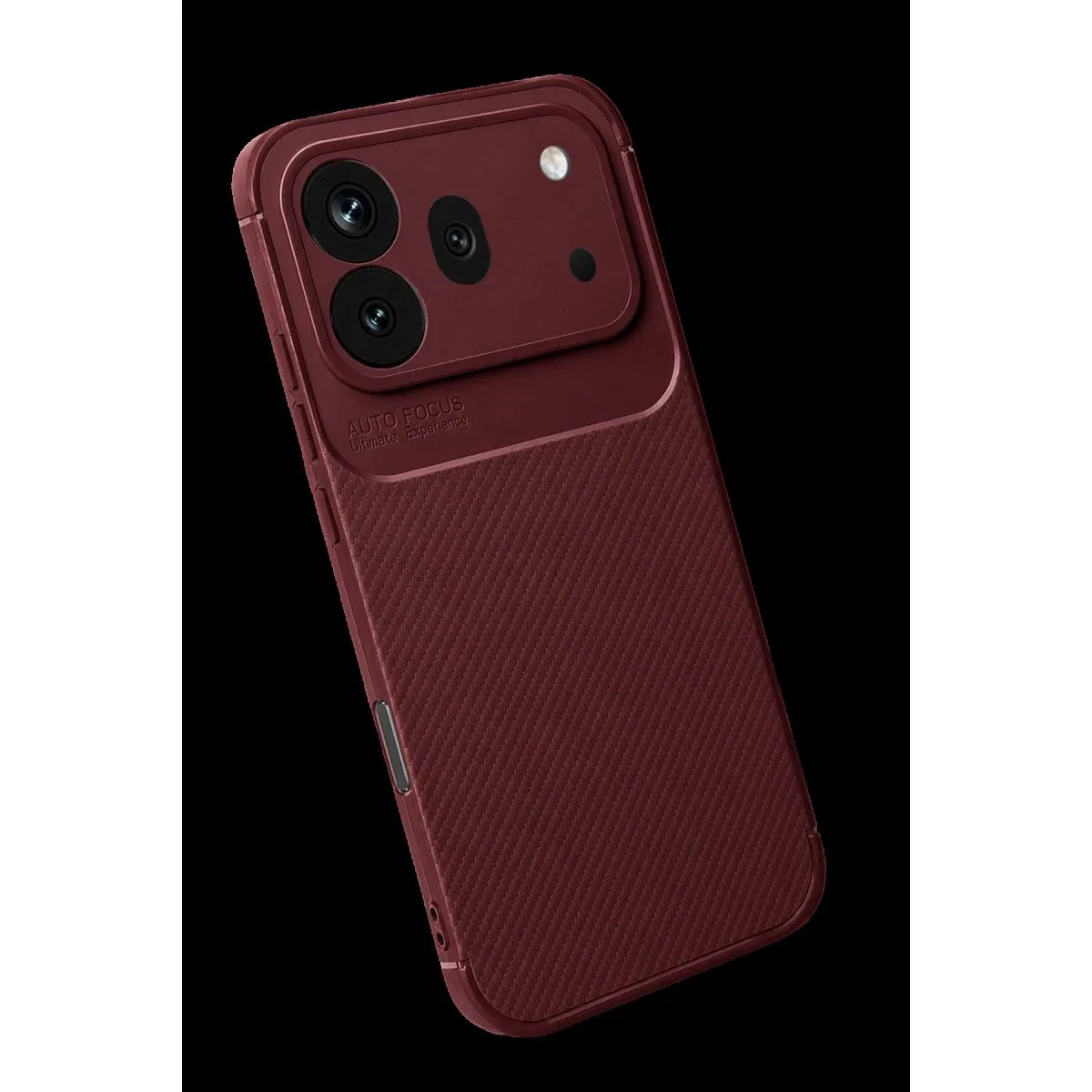 Huawei Honor 600 Pro Auto Focus Karbon Kapak - Bordo görsel 2