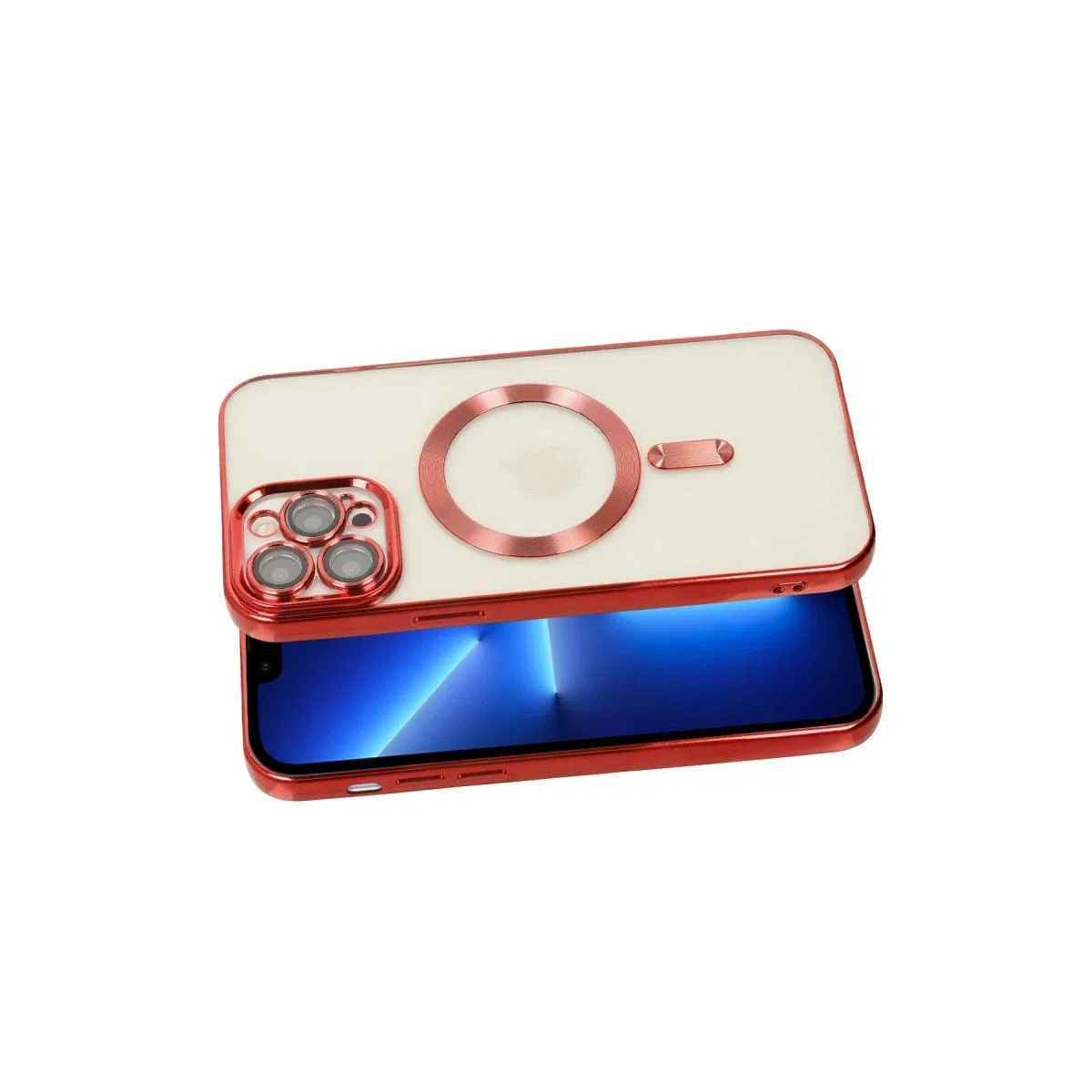 Apple İphone 13 Pro Kılıf Kross Magneticsafe Kapak - Kırmızı görsel 3