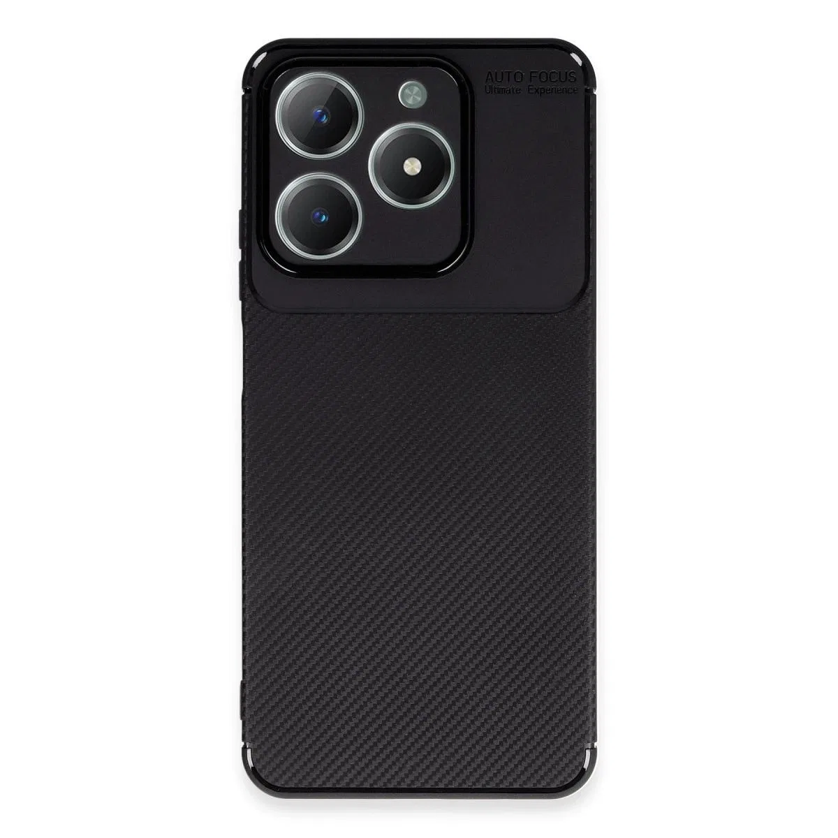 Realme C61 Kılıf Auto Focus Karbon Kapak - Siyah görsel 4