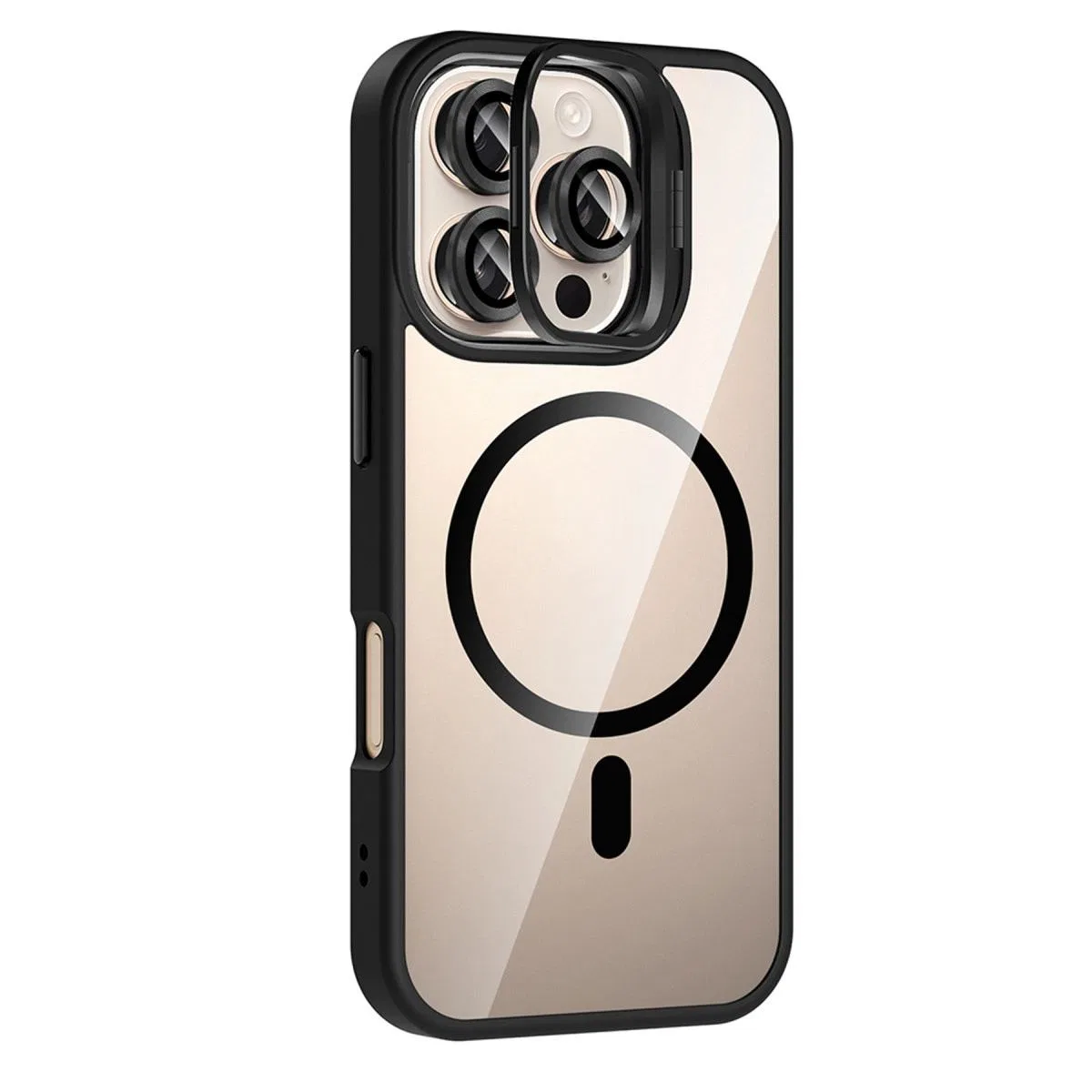 Joko Apple İphone 16 Pro Max Remim Lensli Magsafe Standlı Kapak - Siyah görsel 2