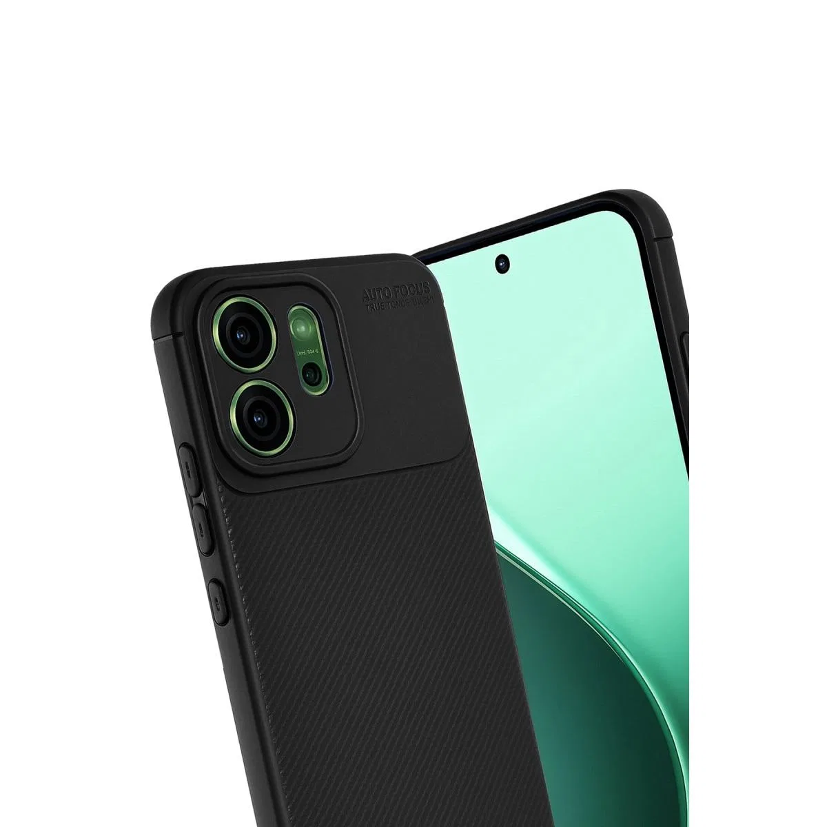 Oppo Reno 14f Auto Focus Karbon Kapak - Siyah görsel 3