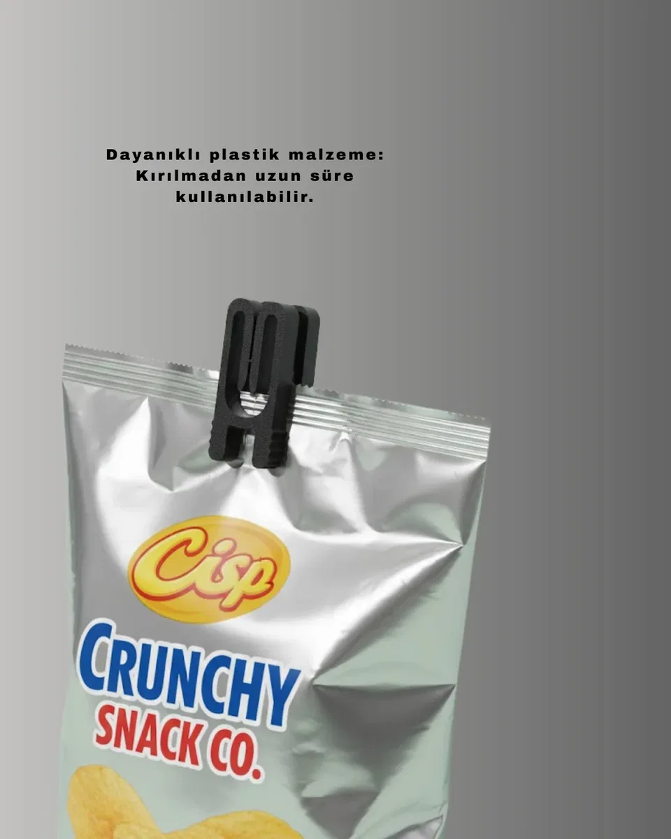 Cips Kahve ve Bakliyat İçin Poşet Kapatma Mandalı 10’lu görsel 5