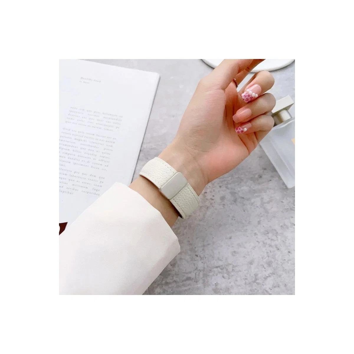 Apple Watch 38mm Kr414 Daks Deri Kordon (saat Değildir) - Koyu Yeşil görsel 5