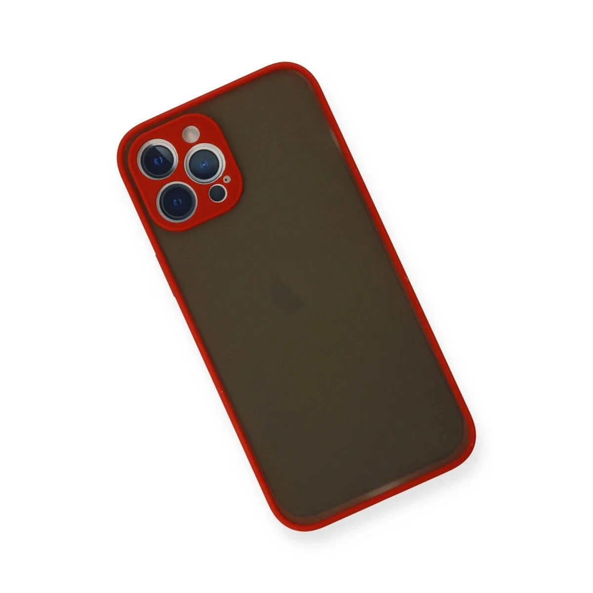 Apple İphone 12 Pro Kılıf Montreal Silikon Kapak - Kırmızı görsel 3