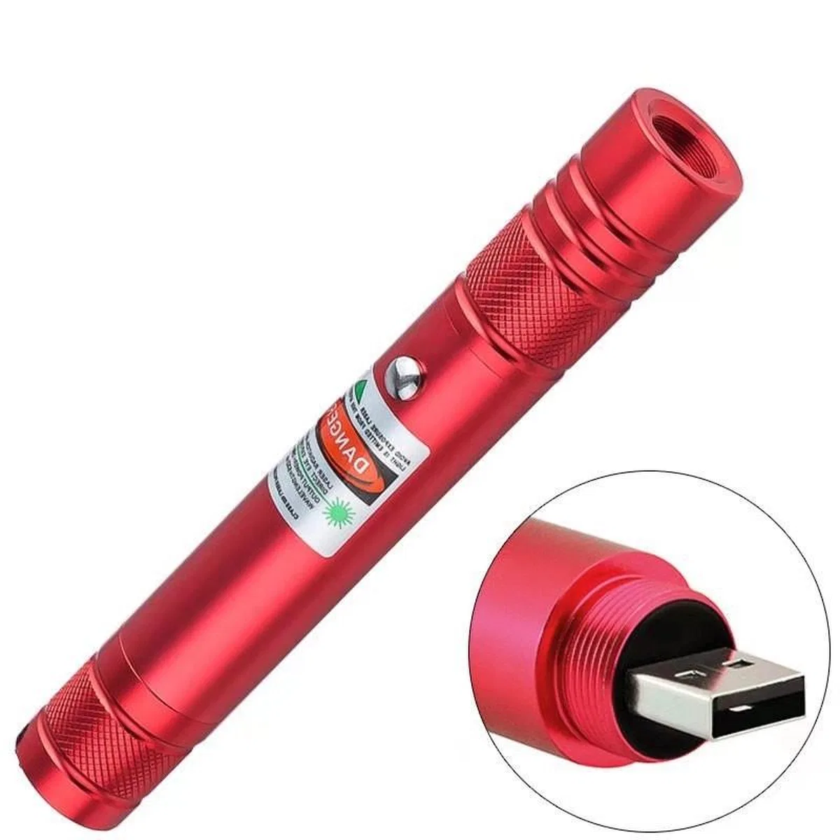 Fithome 100mw Desen Başlıklı Usb Şarjlı Yeşil Lazer Pointer görsel 6