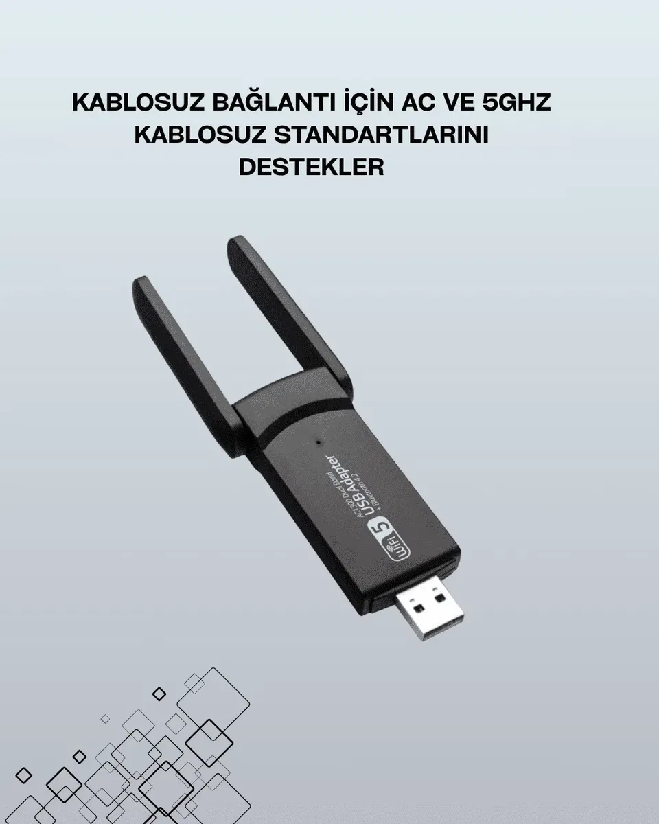 USB WiFi Adaptör – 1200 Mbps Hız görsel 2