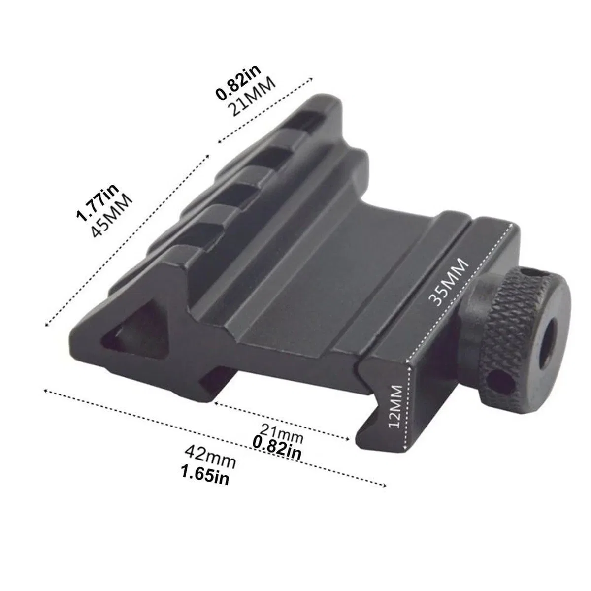 Taktik 45 Derece Açı Ofset Yan Adaptörü Rts 20mm Picatinny Ray görsel 3