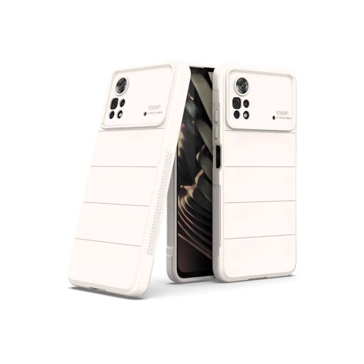 Xiaomi Poco X4 Pro 5g Kılıf Optimum Silikon - Krem görsel 3