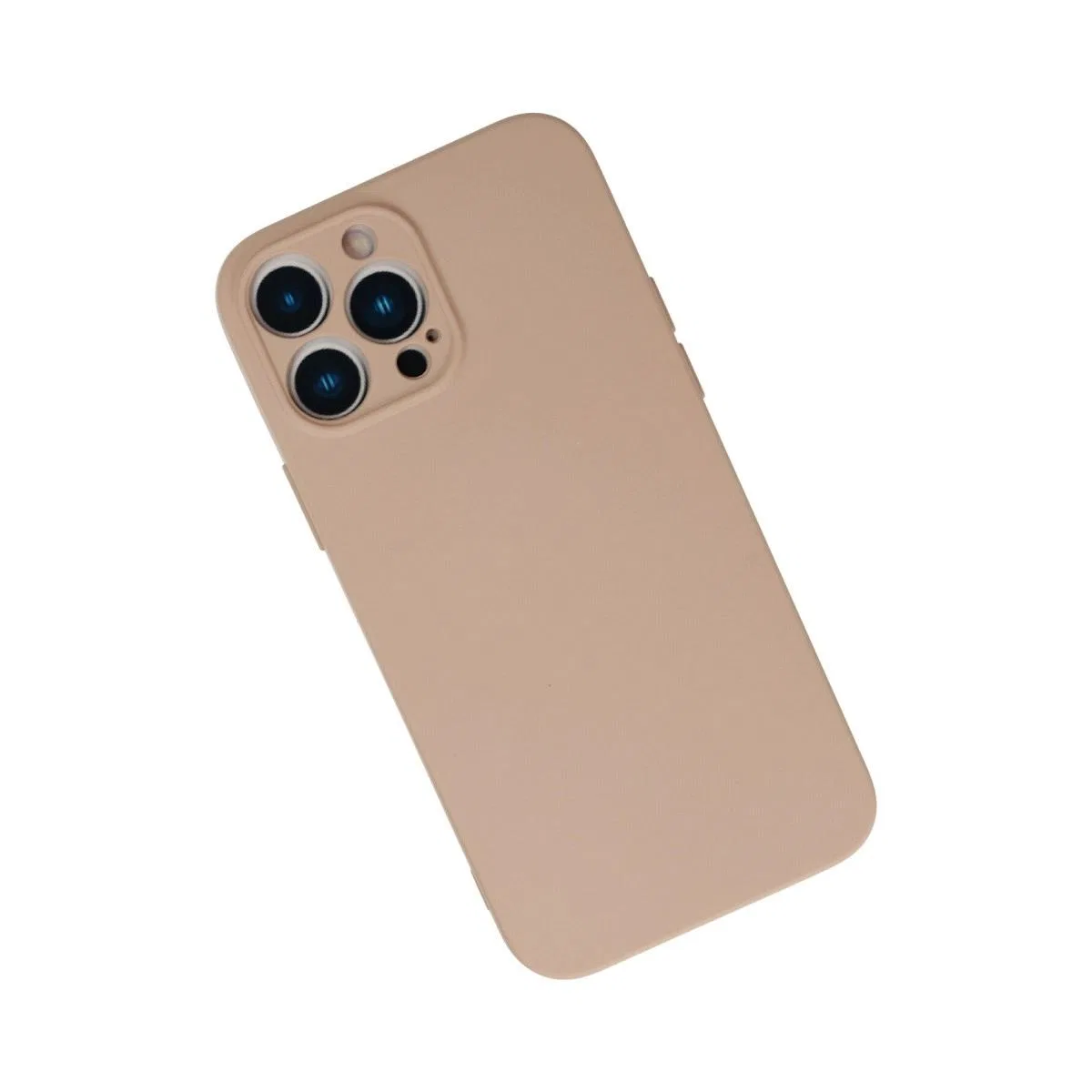 Apple İphone 13 Pro Kılıf Nano İçi Kadife Silikon - Pudra görsel 2