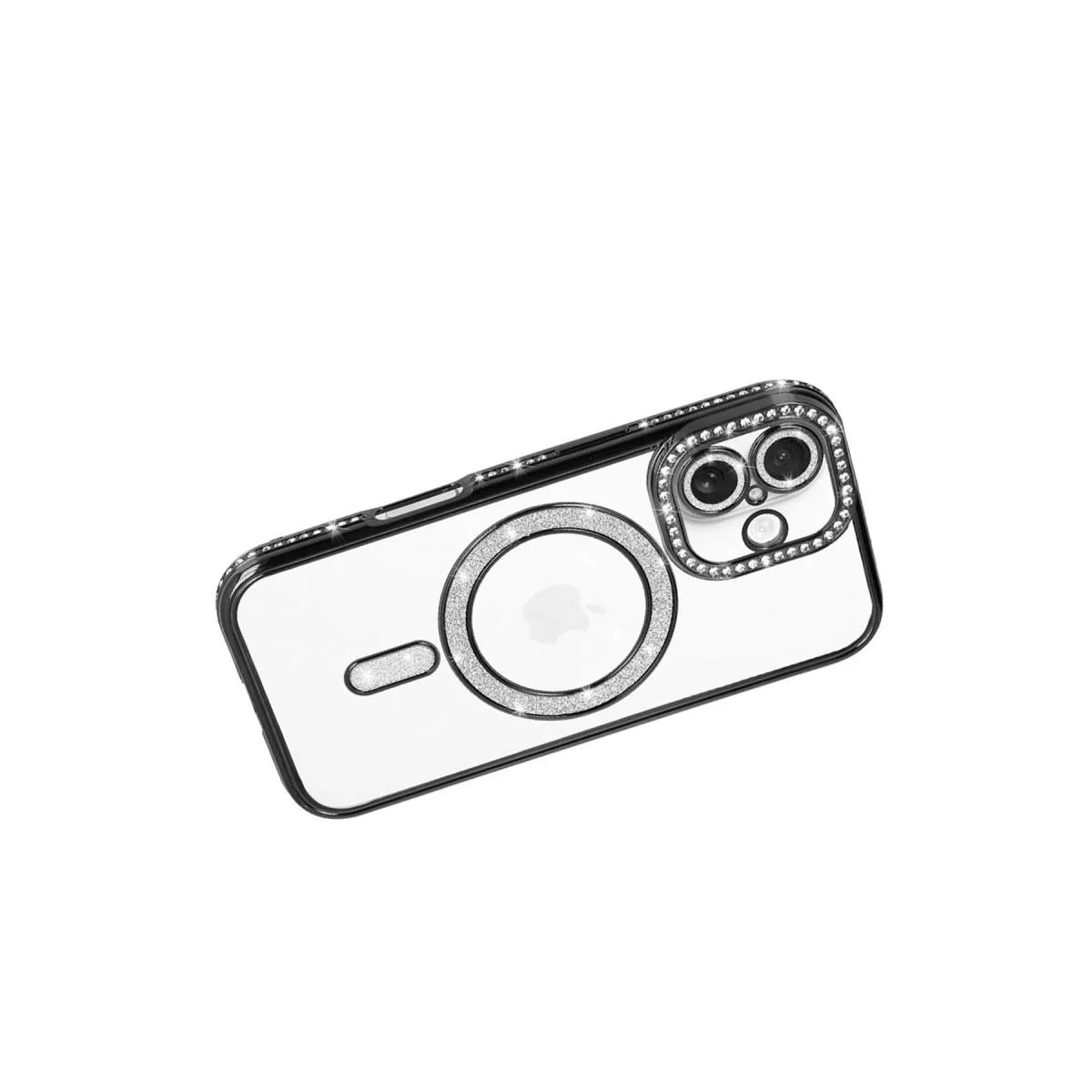 Apple İphone 17 Joke Simli Magneticsafe Kılıf - Siyah görsel 4