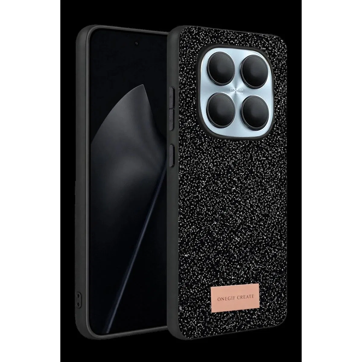 Onegif Xiaomi Redmi Note 15 Pro 5g Bright Simli Kapak - Siyah