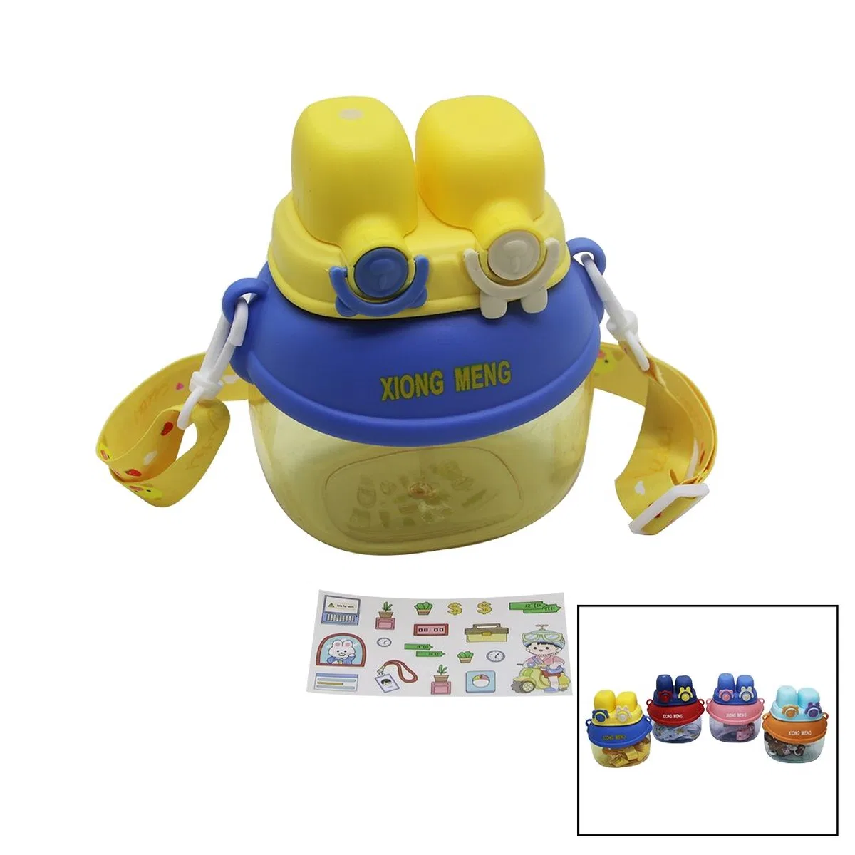 Pipetli Suluk Matara 1280ml - Çift Kilitli Kapak, Askılı görsel 3
