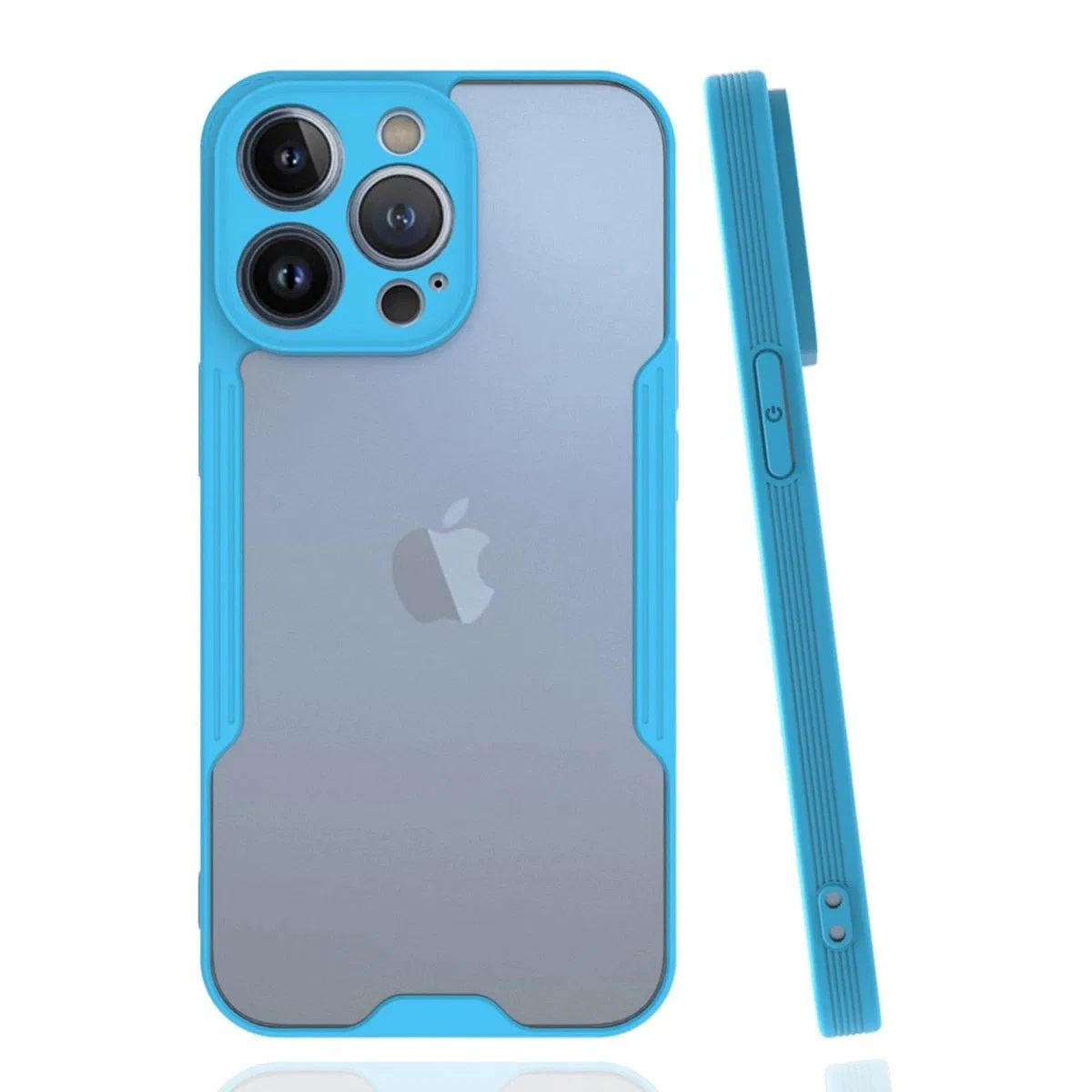 Apple İphone 14 Pro Max Kılıf Platin Silikon - Mavi
