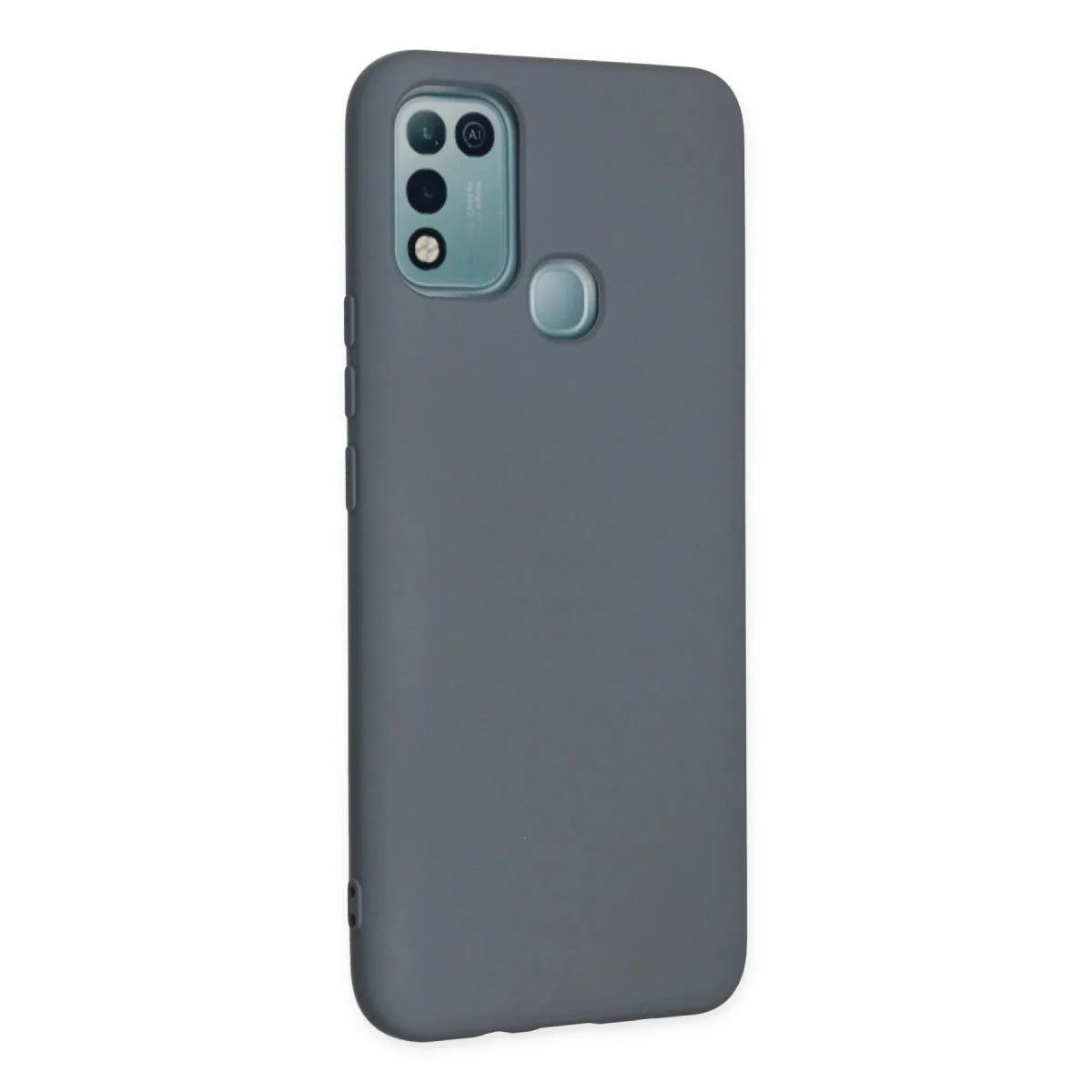 İnfinix Hot 10 Play Kılıf Nano İçi Kadife Silikon - Gri görsel 2