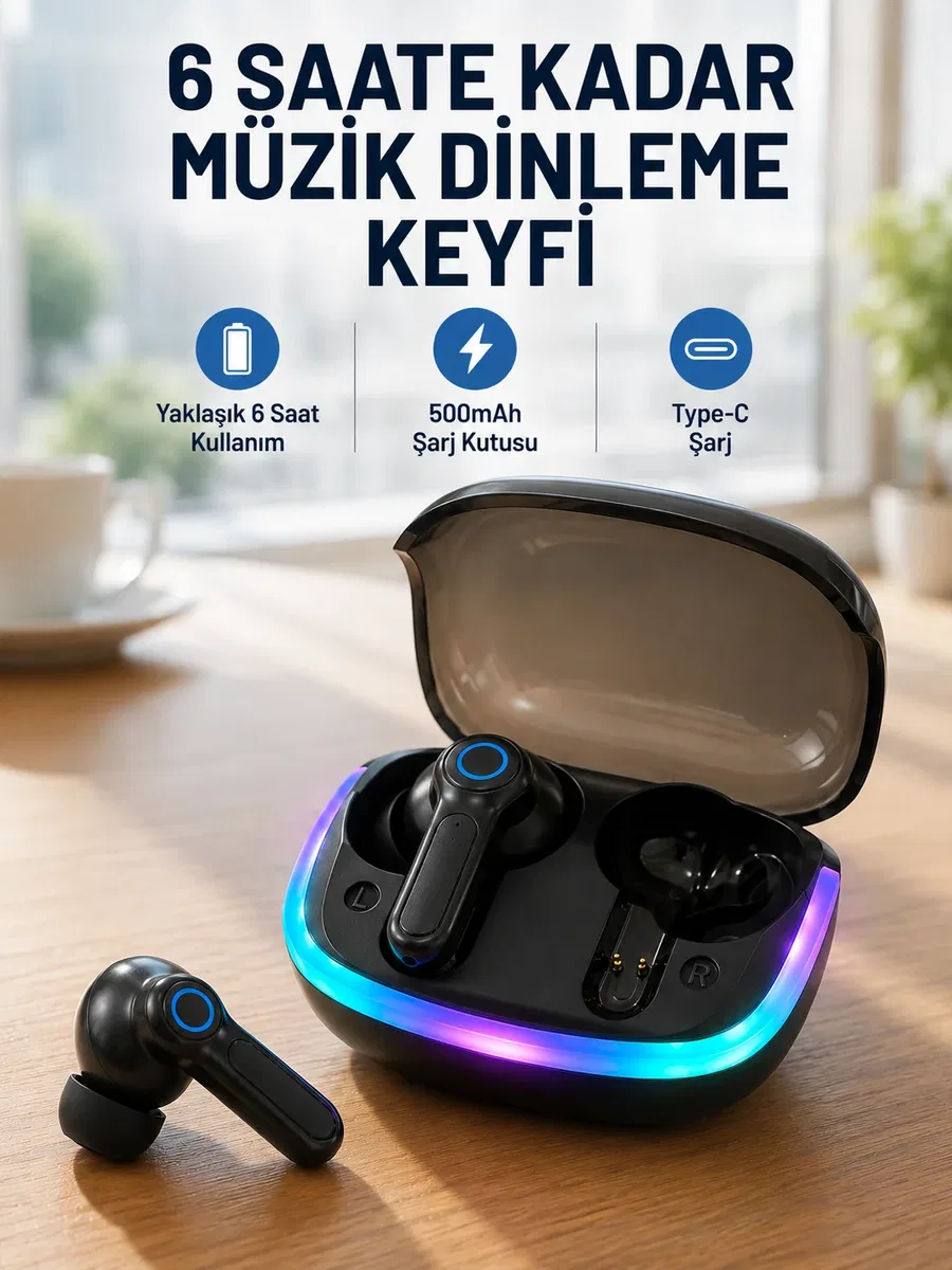ENC Mikrofonlu Bluetooth 5. 4 Kablosuz Kulaklık 40ms Düşük Gecikmeli TWS Kulaklık