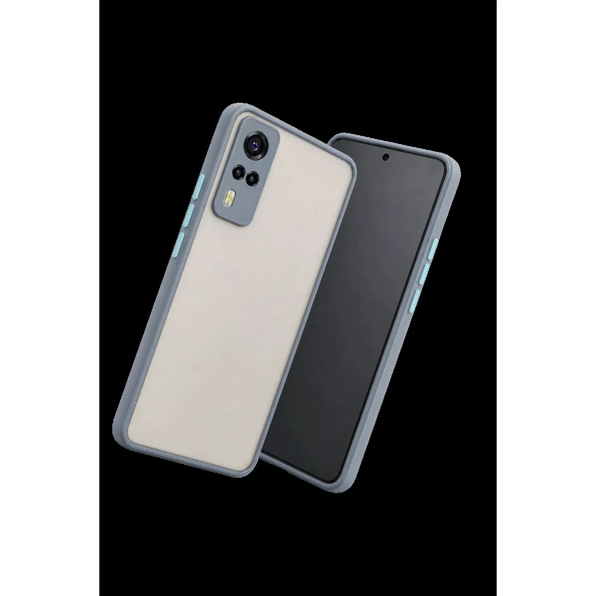 Vivo Y53s Kılıf Montreal Silikon Kapak - Gri görsel 3