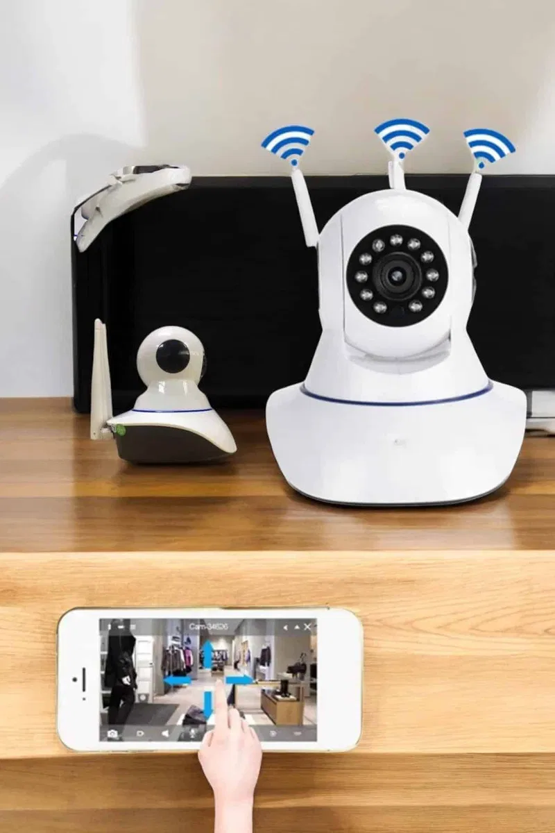 Ev Kamerası Wifi Kamerası Video Kayıt Çift Yönlü Hareket Sensörü Bebek görsel 4