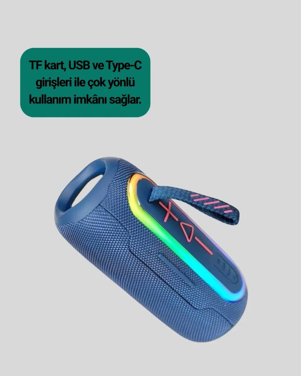 Renkli Led Işıklı Kablosuz Hoparlör Ip67 Sertifikalı Yeni Nesil görsel 3