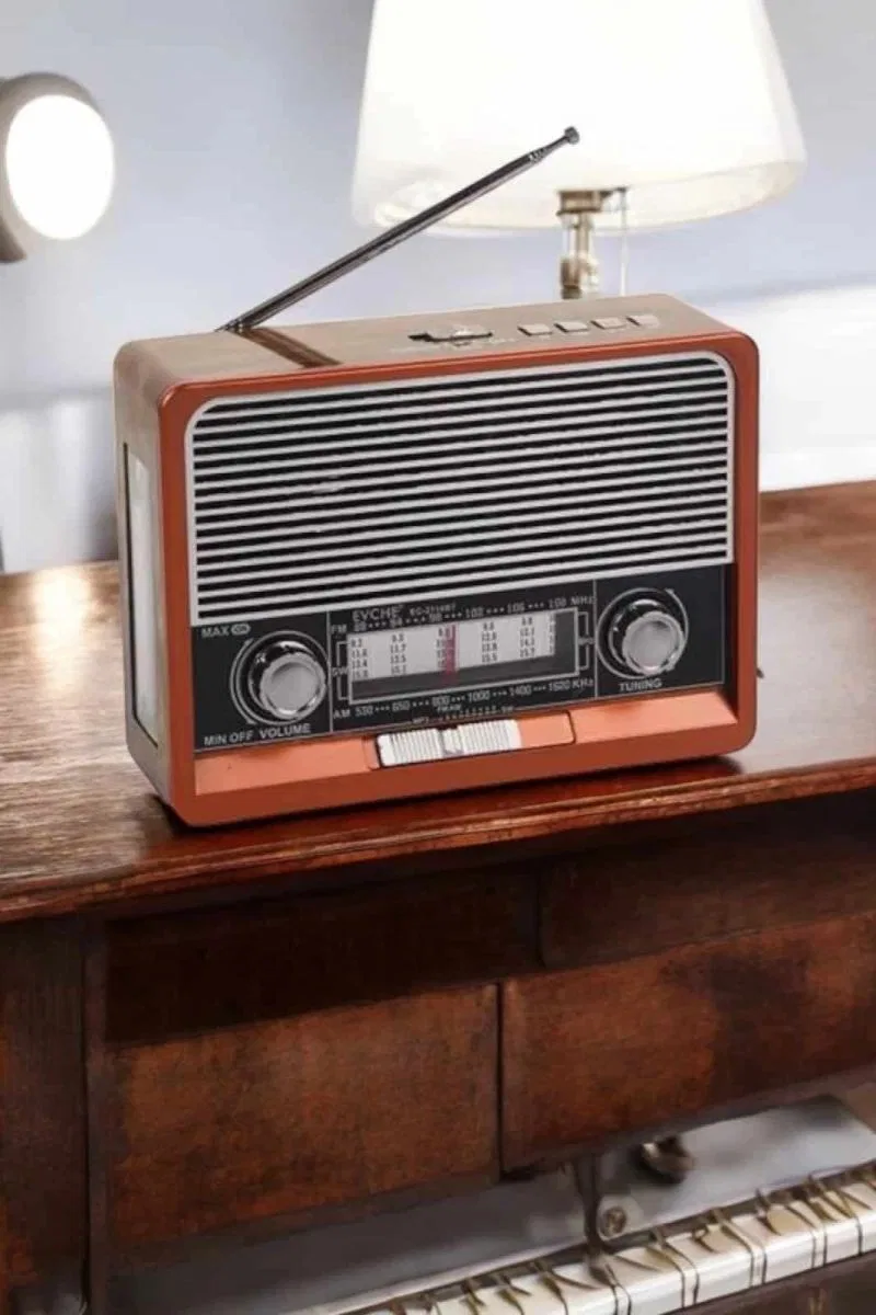 Nostaljik Radyo Usb, aux Ve Sd Kart Girişli Bluetooth Bağlantılı görsel 3