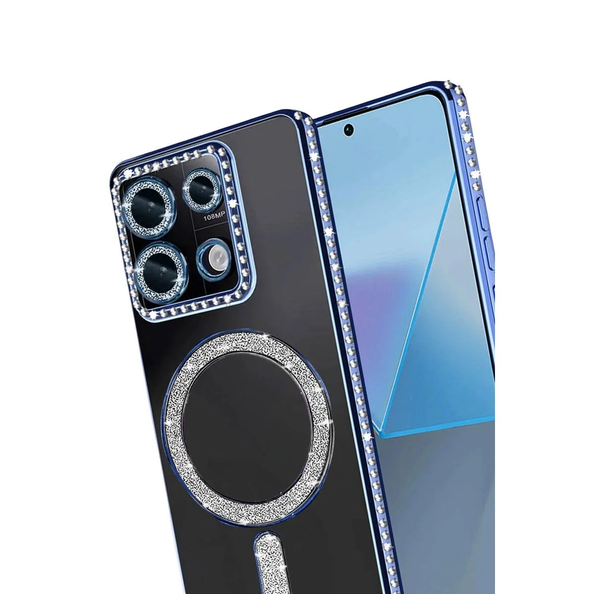 Xiaomi Redmi 13c Joke Simli Magneticsafe Kılıf - Mavi görsel 3