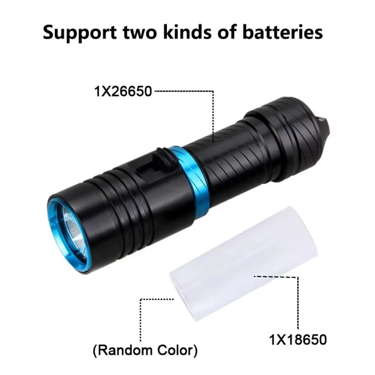 Wison Ws-4545 10w 1800 Lümen Şarjlı Su Altı Feneri Type-c, 5000 Mah, 100 M Menzil, Su Geçirmez görsel 4