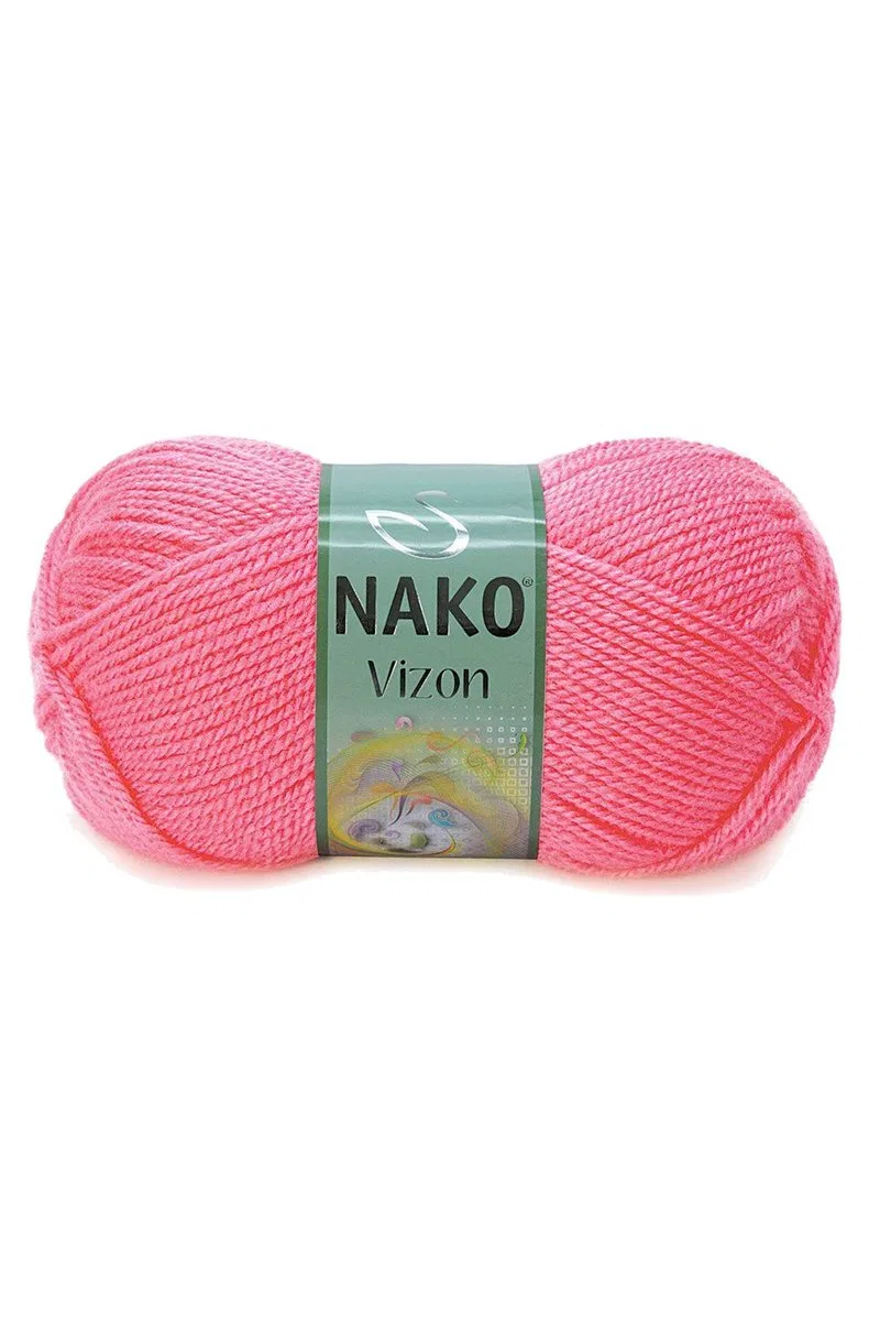 5 Adet Vizon Premium Akrilik El Örgü İpi Yünü Renk No: 236 Gül Pembe görsel 2