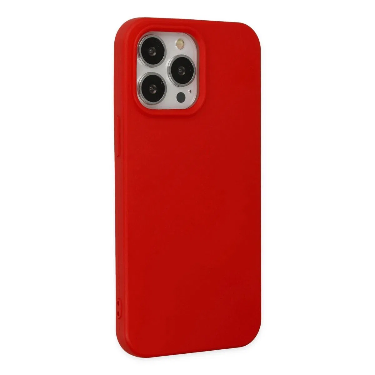 Apple İphone 14 Pro Max Kılıf Nano İçi Kadife Silikon - Kırmızı görsel 2