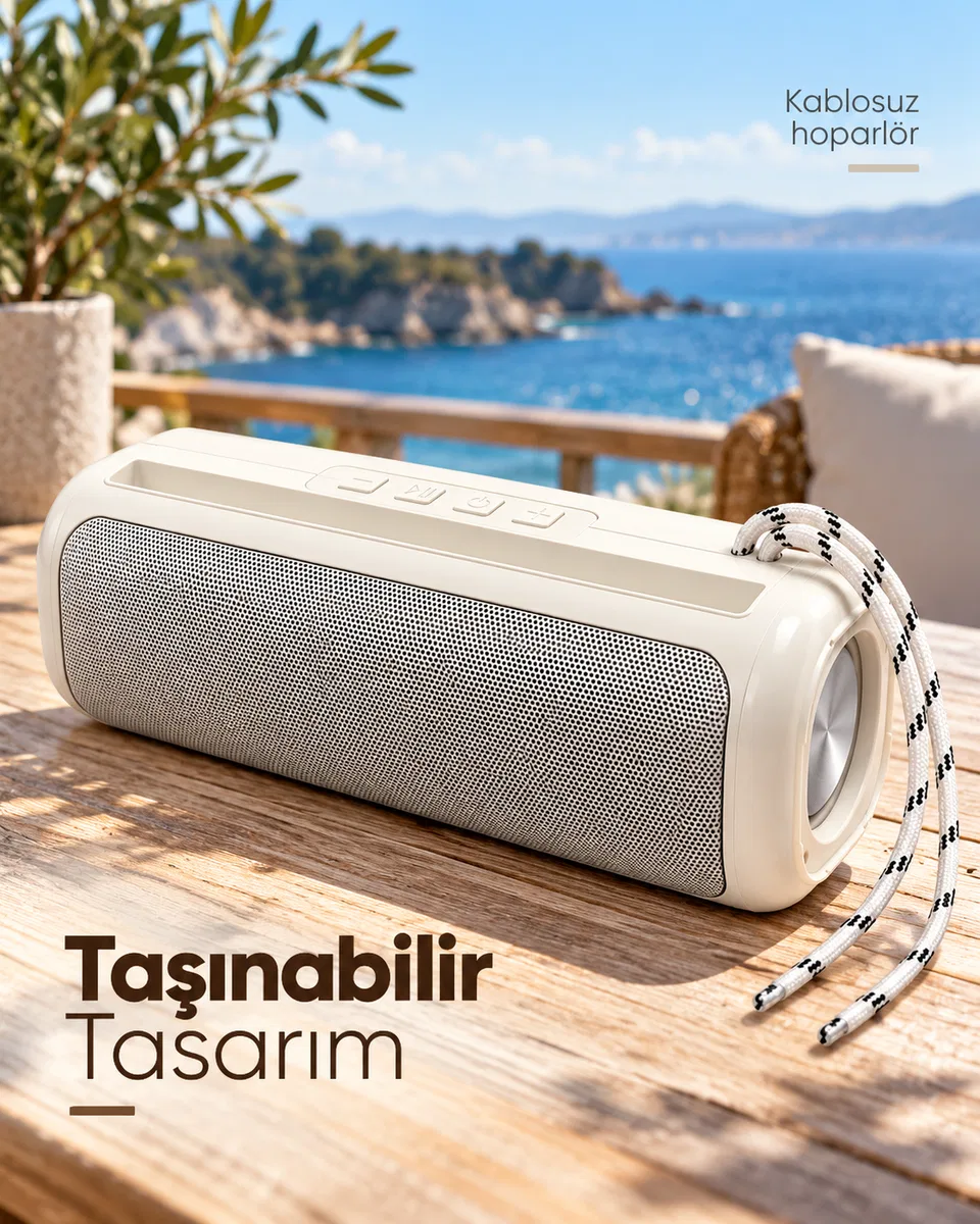 TWS Stereo Bağlantılı Bluetooth Hoparlör RGB Işık Efektli USB ve Hafıza Kartı Destekli