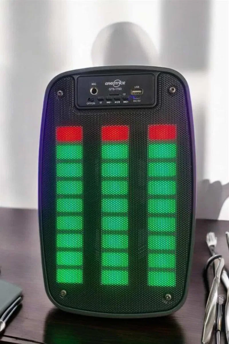 Bluetooth Hoparlör Mikrofonlu Speaker Taşınabilir Şarjlı görsel 4