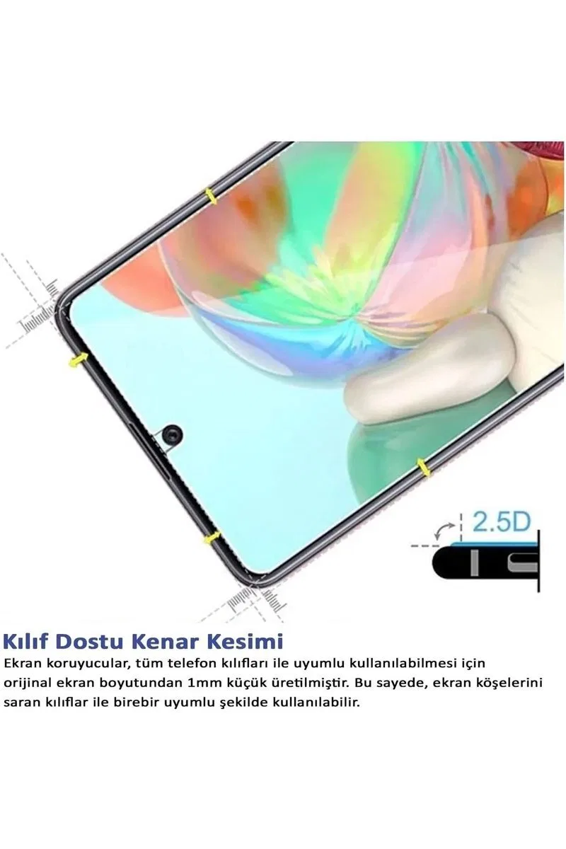 Samsung Galaxy A02 Uyumlu Premium Ekran Koruyucu 9h Sert Temperli Kırılmaz Cam Koruma Şeffaf görsel 5