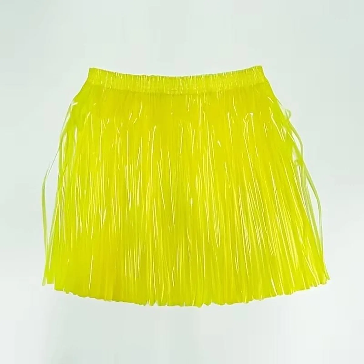Neon Sarı Hawaii Parti Eteği 40 Cm görsel 2
