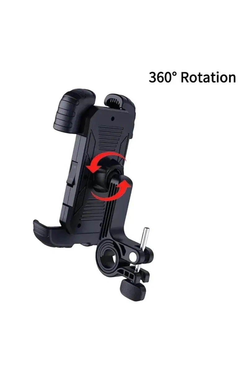 360° Derece Ayarlanabilen Gidon Bağlantılı Bisiklet Motosiklet İçin Abs 4-7. 8″ İnç Telefon Tutucu görsel 8
