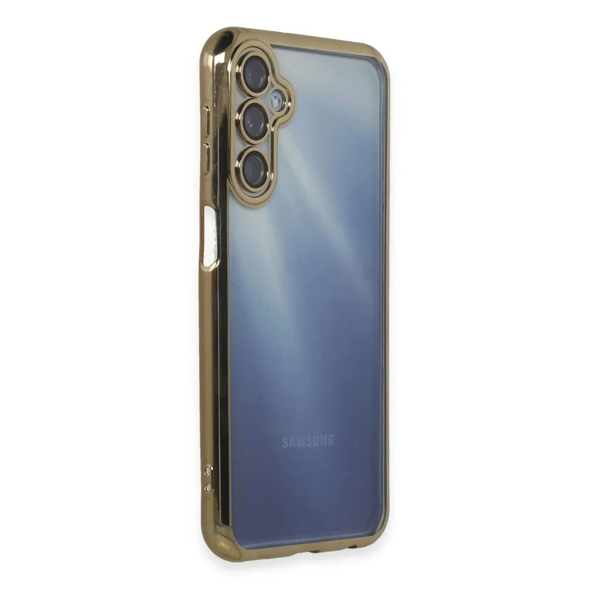 Samsung Galaxy A55 5g Kılıf Razer Lensli Silikon - Gold görsel 2