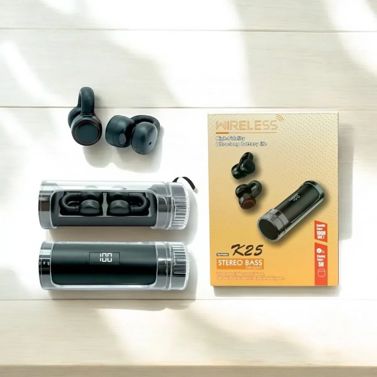 K25 küpe şeklinde Bluetooth kulaklık