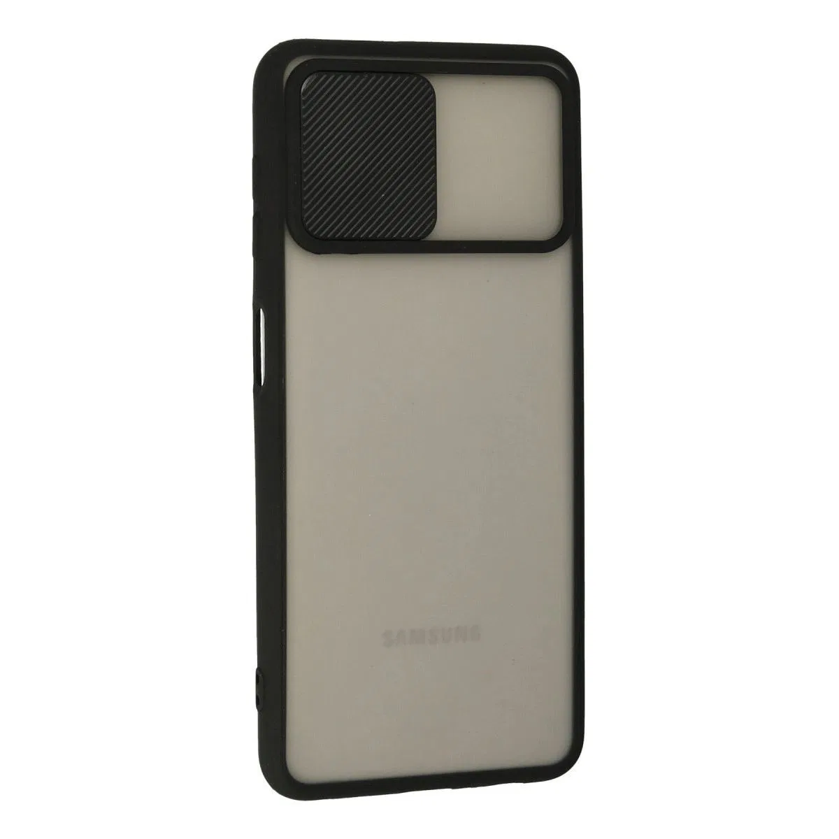 Samsung Galaxy A22 Kılıf Palm Buzlu Kamera Sürgülü Silikon - Siyah görsel 2