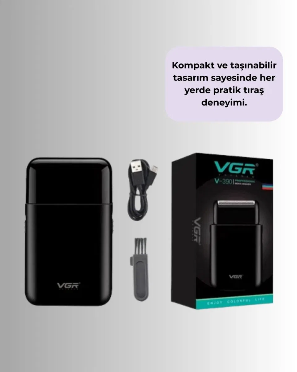 Çift Başlıklı Elektrikli Tıraş Makinesi | Suya Dayanıklı, Hafif Ve Ergonomik görsel 2