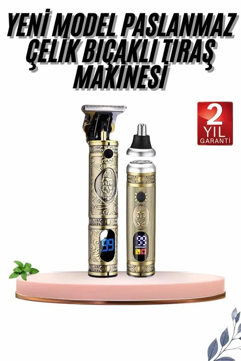 Erkeklere Özel 3 Başlıklı Tıraş Makinesi Saç Sakal Ense Kulak Tıraşına Uygun görsel 2