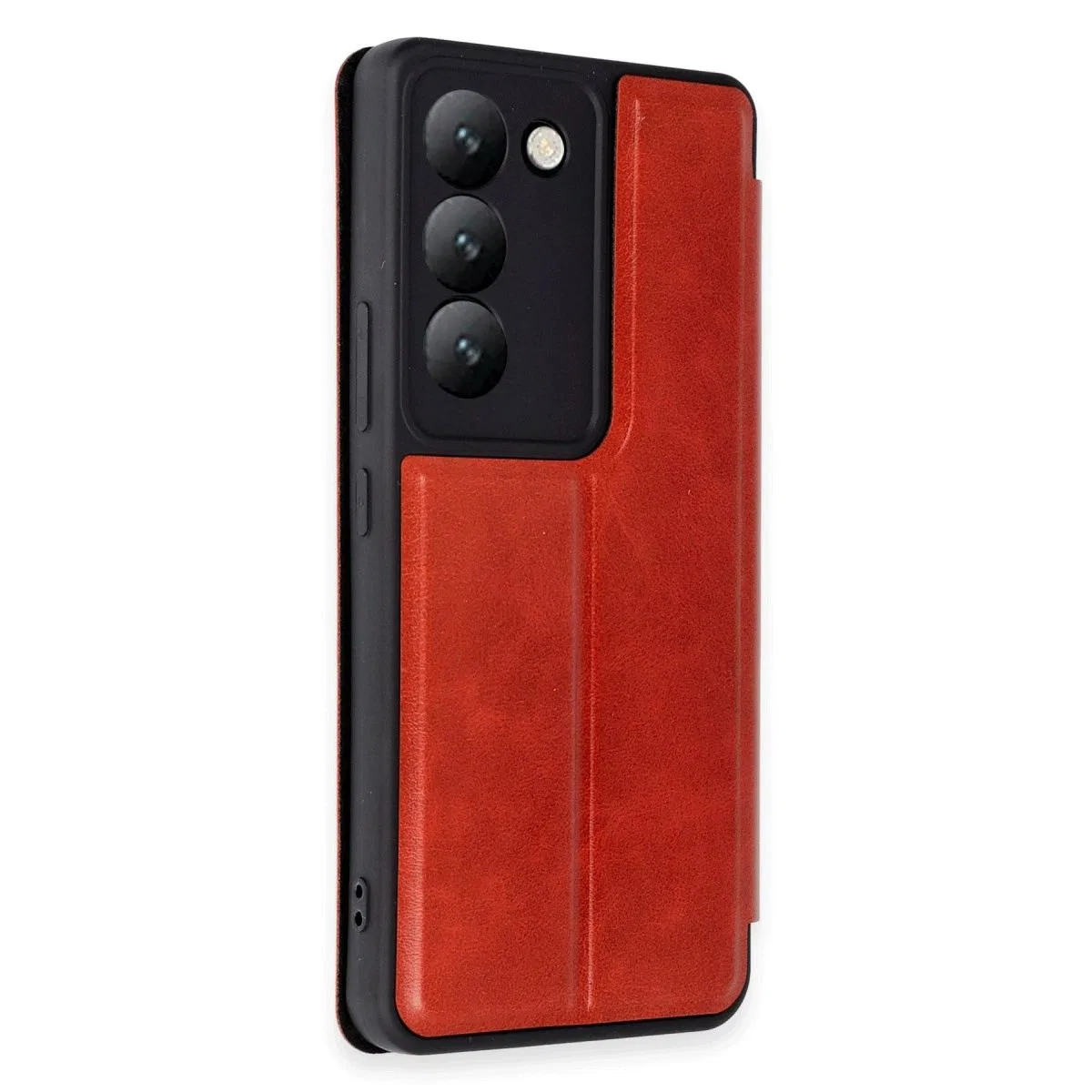 Vivo V30 Lite 4g Kılıf Flip Cover - Kırmızı görsel 2