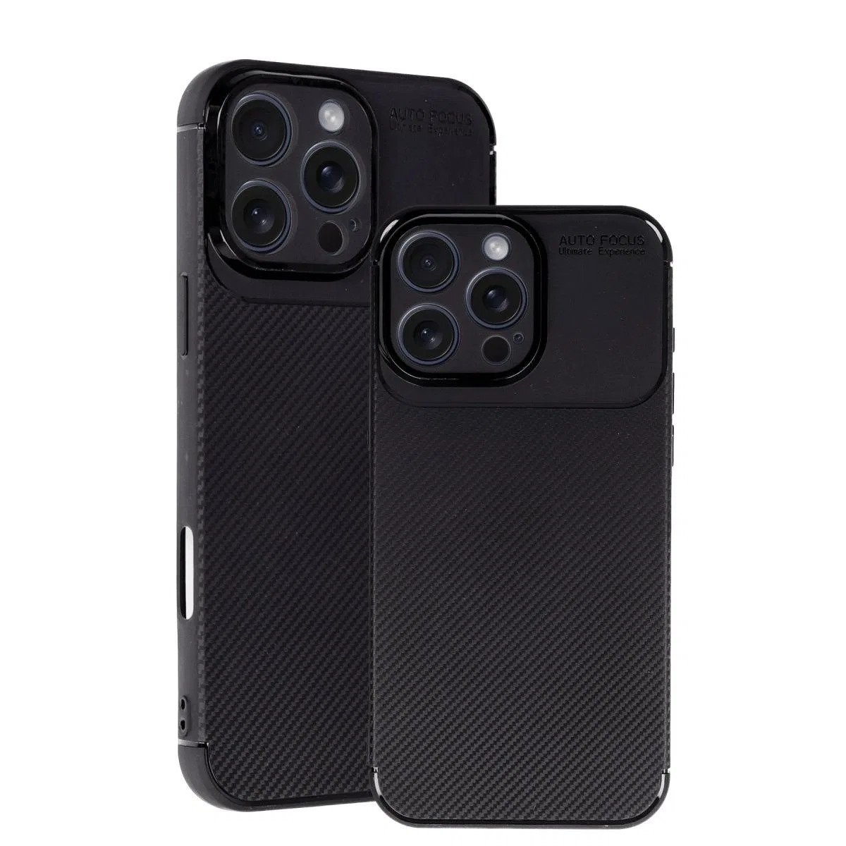 Apple İphone 16 Pro Kılıf Auto Focus Karbon Kapak - Siyah görsel 2