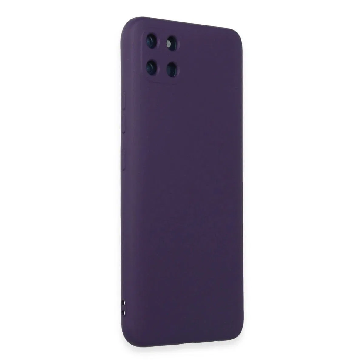 Realme C11 Kılıf Nano İçi Kadife Silikon - Mor görsel 2