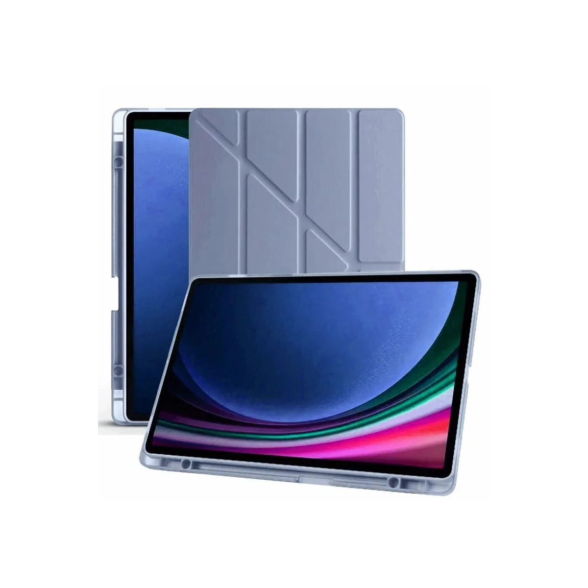 Samsung Galaxy X610 Tab S9 Fe Plus 12. 4 Kılıf Kalemlikli Mars Tablet Kılıfı - Lavender görsel 4