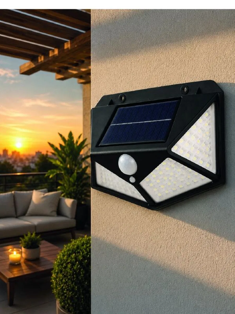 Bahçe Balkon Garaj Ve Girişler İçin Güneş Enerjili Hareket Sensörlü Led Duvar Lambası görsel 5
