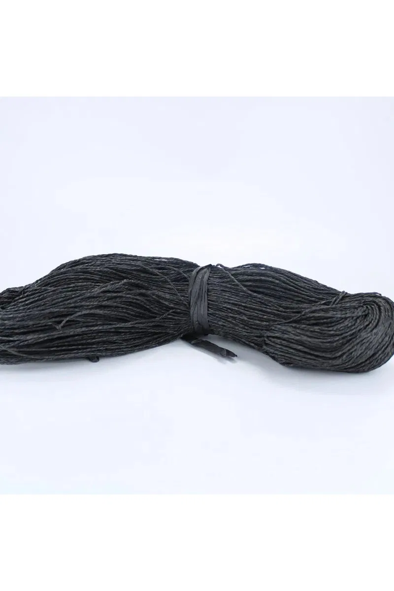 Siyah Renk Çile Kağıt İp Çanta Ipi Supla Ipi No: 12 - (550-600 gr)