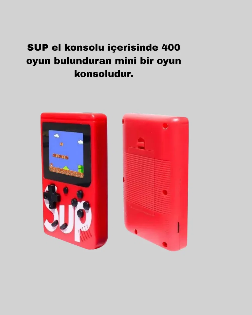 SUP Retro El Konsolu – 500 Oyun, 2 Oyunculu, 3 İnç Ekran, Taşınabilir Şarjlı Atari görsel 2