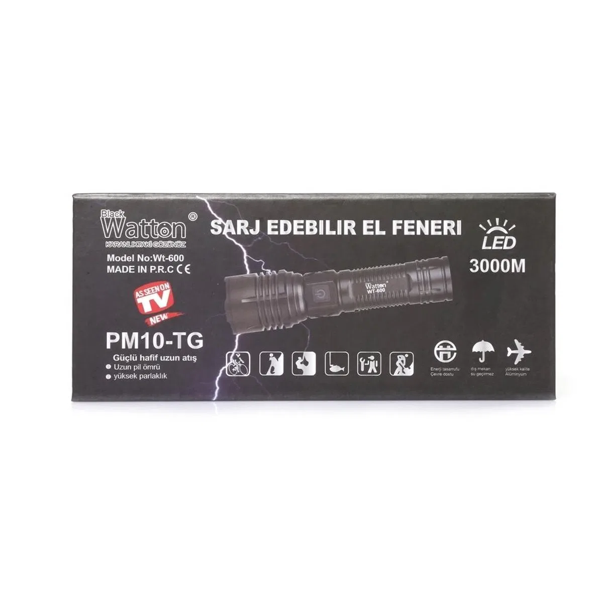 3000 Lümen Güçlü El Feneri Wt-600 görsel 4